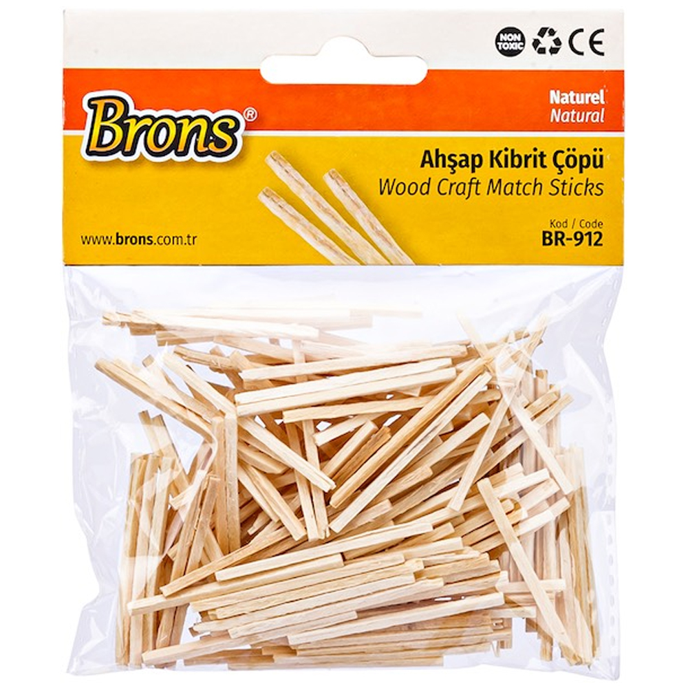 Brons Ahşap Kibrit Çöpü Naturel