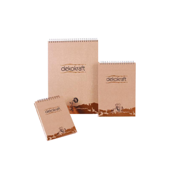 Keskin Color Bloknot Dekokraft Spiralli Çizgili 100 YP A5 144101-99