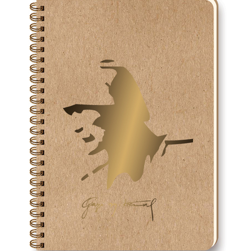 Keskin Color Spiralli Defter Funky Atatürk 16,5x22,5 100 YP Kareli 418112-99