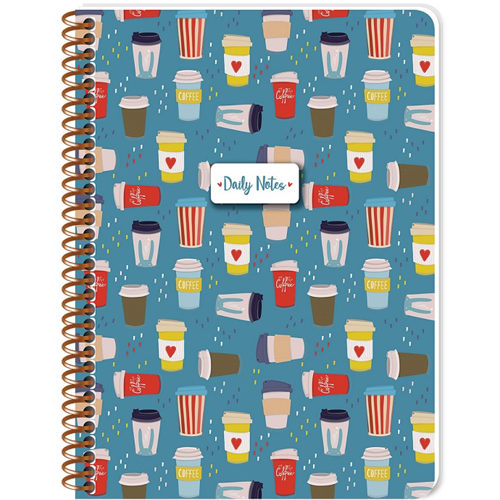 Keskin Color Defter Karton Kapak Spiralli Coffee 16,x22,5 80 YP Çiz.