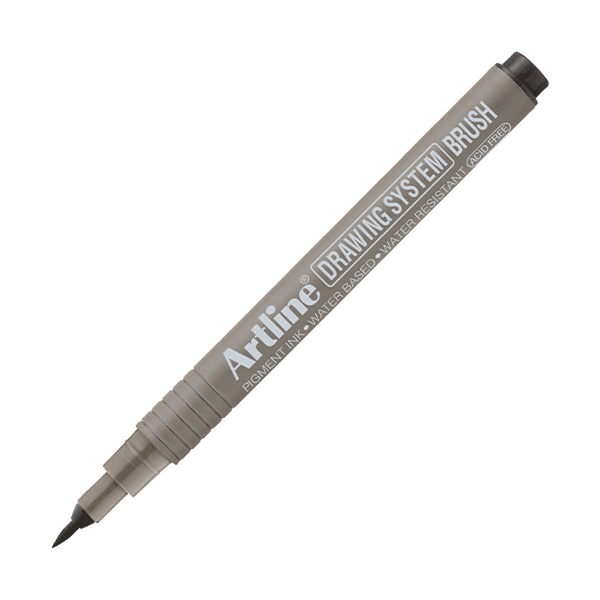 Artline Çizim Kalemi Drawing System Fırça Uç Siyah EK-23FN