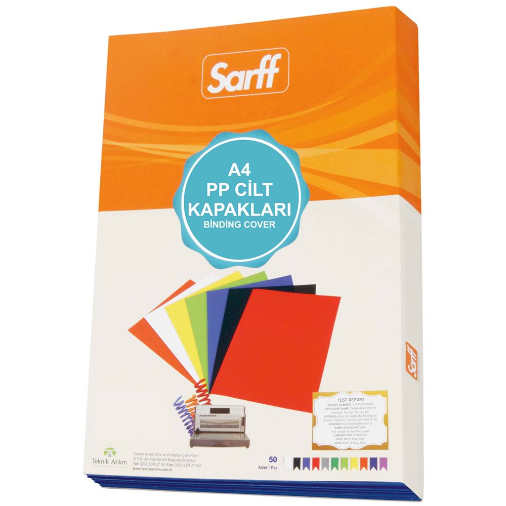 Sarff Cilt Kapağı Plastik Opak A4 450 MIC Kırmızı 15201108