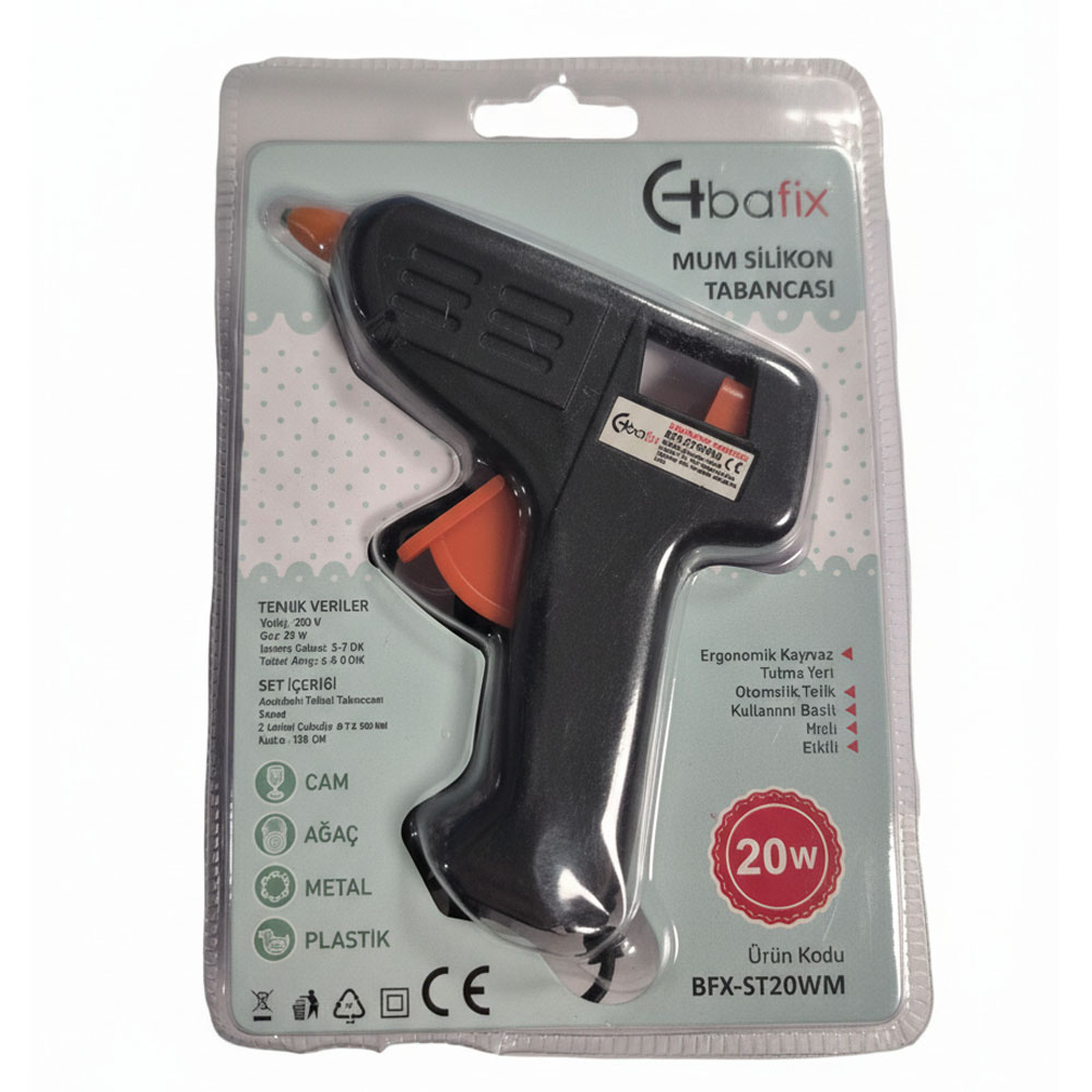 Bafix Silikon Tabancası 20W Siyah
